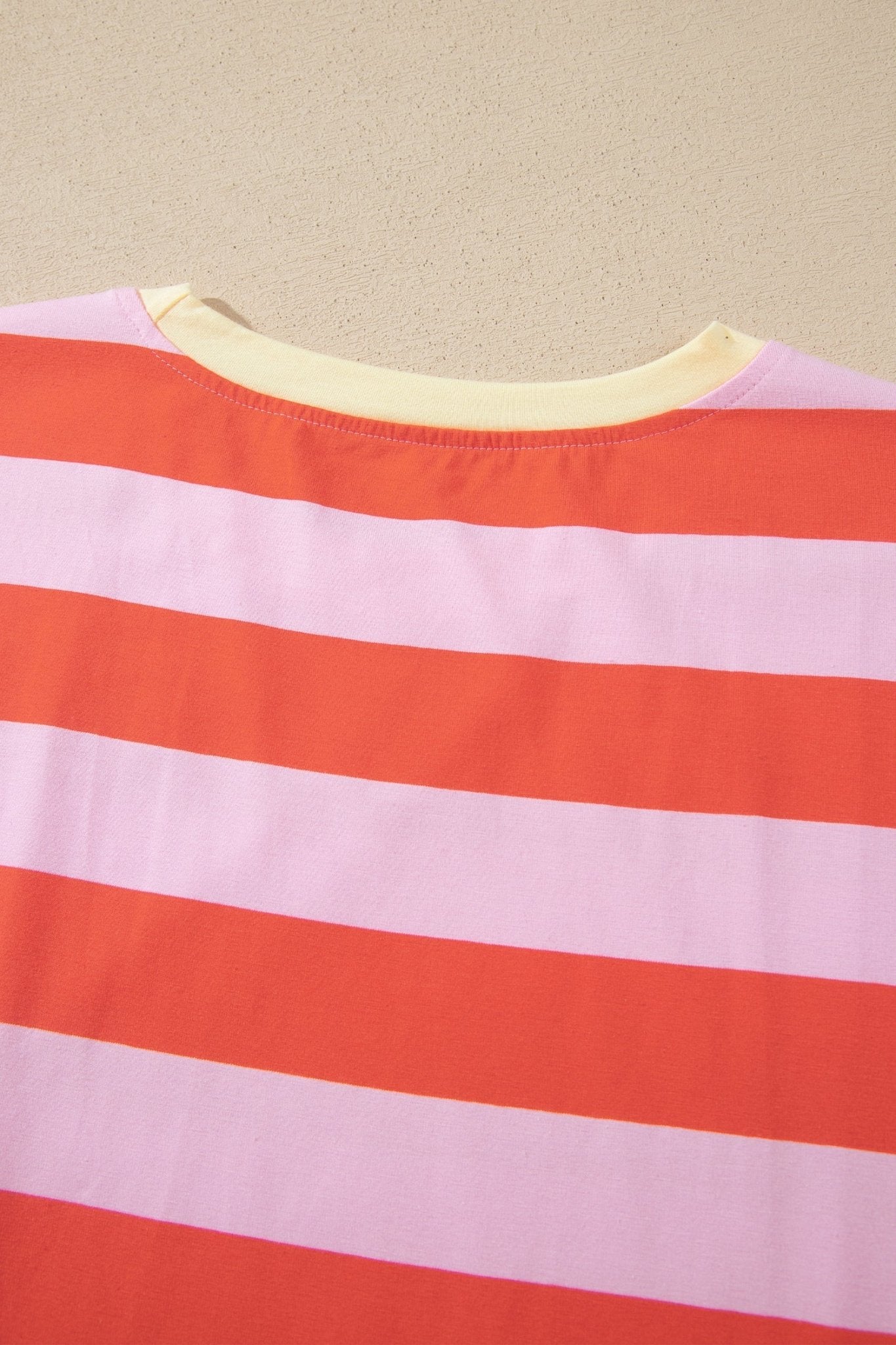Stripe Cuffed Short Sleeve T-Shirt Long Dress w/ Pockets - Rooted & Reckless Co.