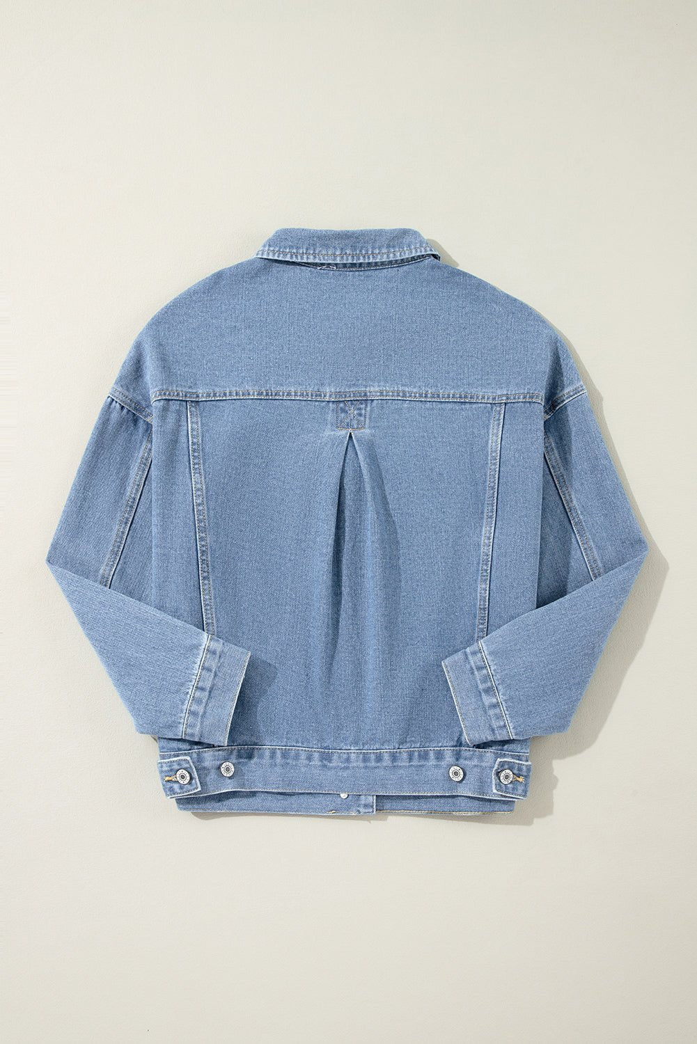 Stripe Denim Chest Pocket Oversize Jacket - Rooted & Reckless Co.
