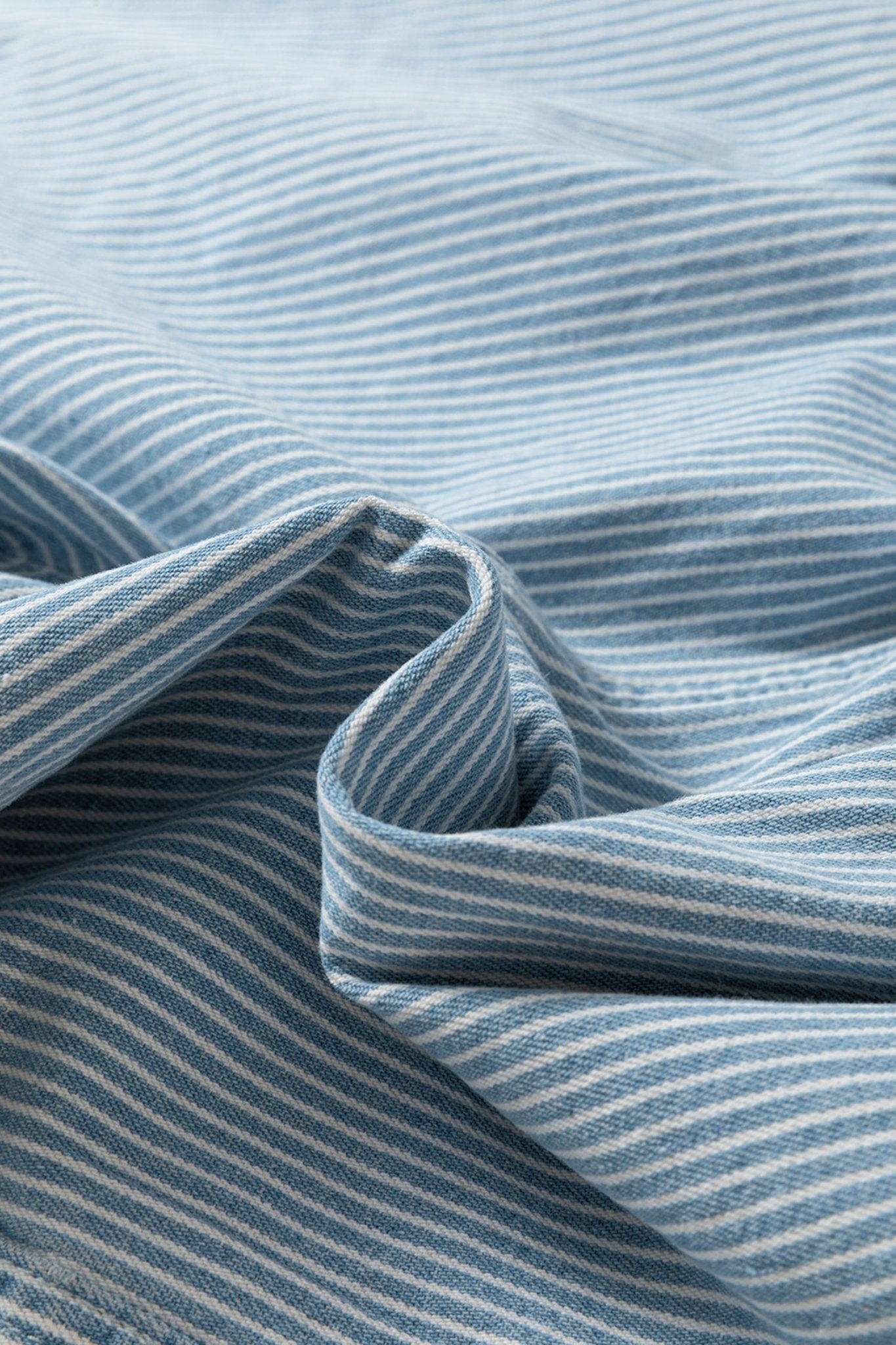 Stripe Denim Drawstring Elastic Waist Shorts - Rooted & Reckless Co.