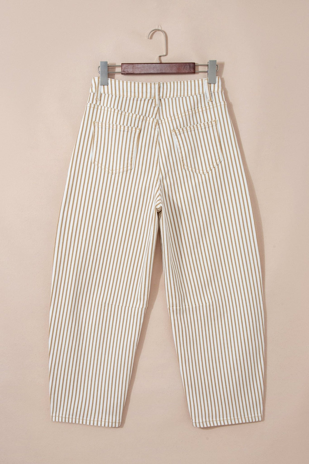 Stripe Denim High Waist Barrel Leg Jeans - Rooted & Reckless Co.