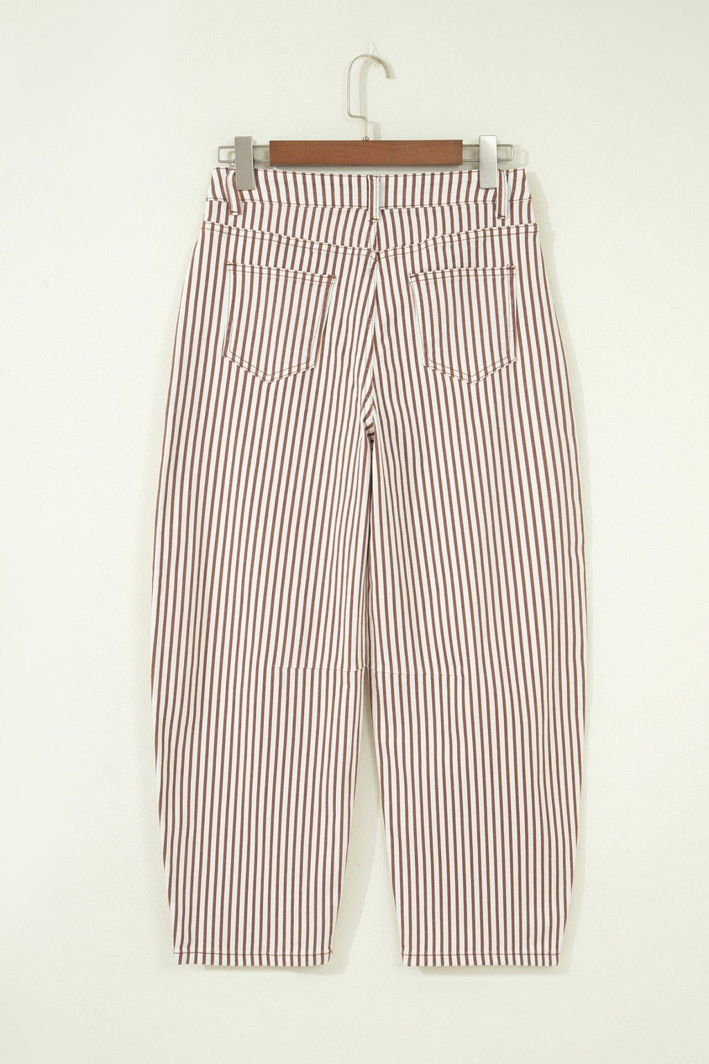 Stripe Denim High Waist Barrel Leg Jeans - Rooted & Reckless Co.