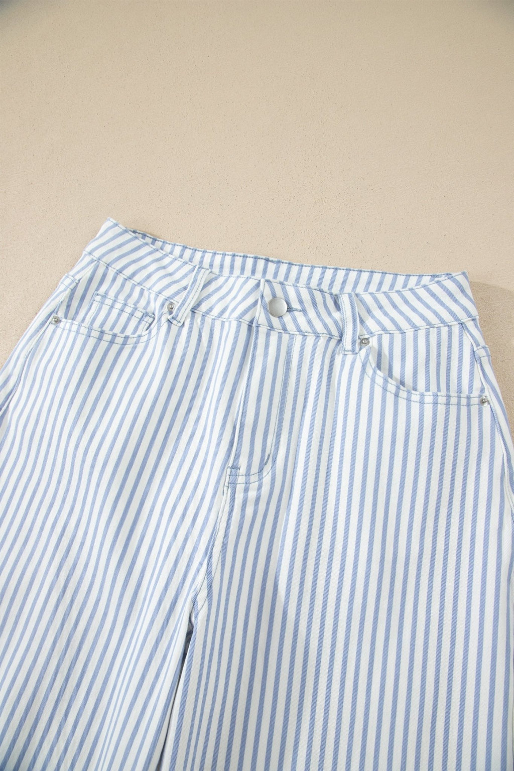 Stripe Denim High Waist Barrel Leg Jeans - Rooted & Reckless Co.
