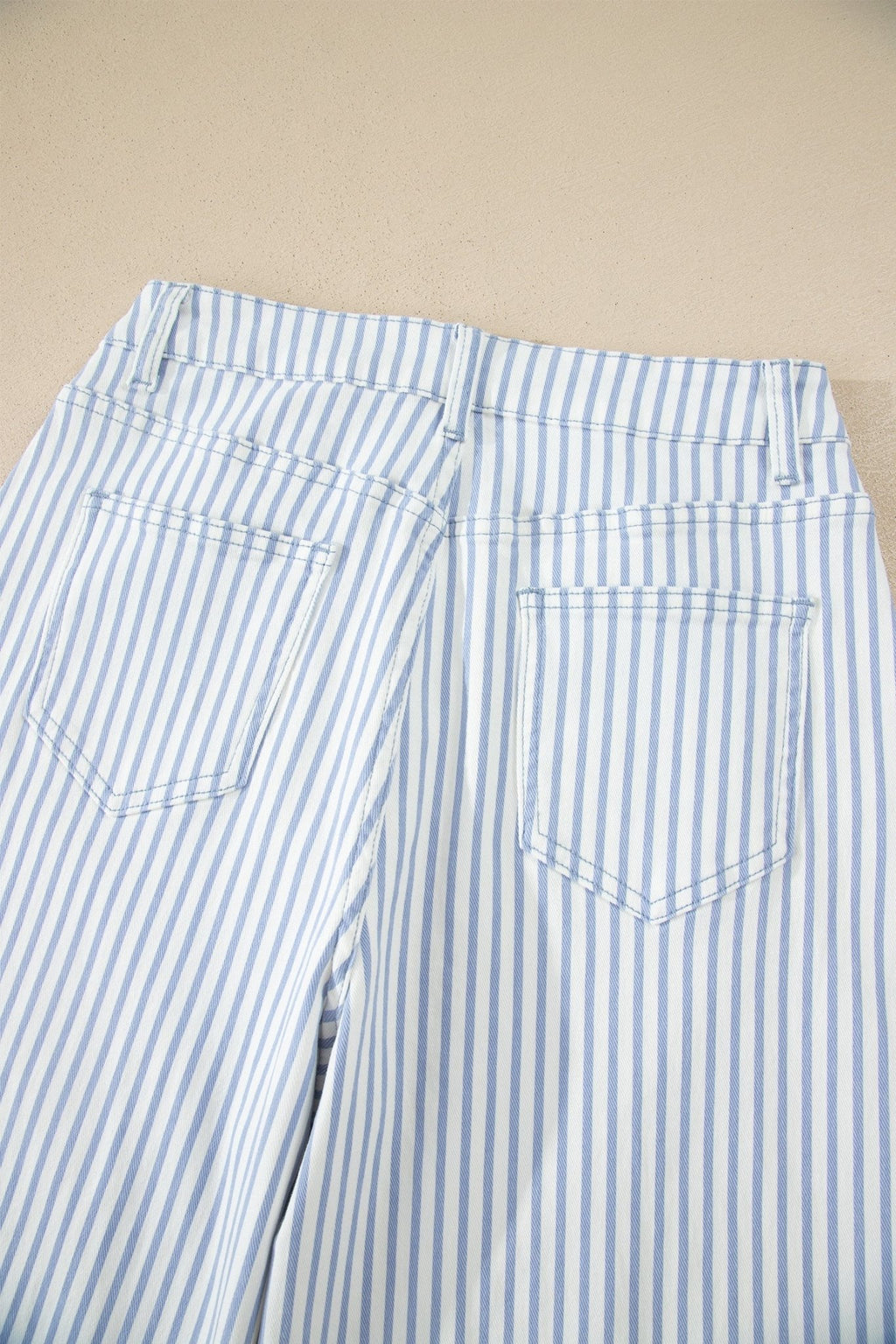 Stripe Denim High Waist Barrel Leg Jeans - Rooted & Reckless Co.