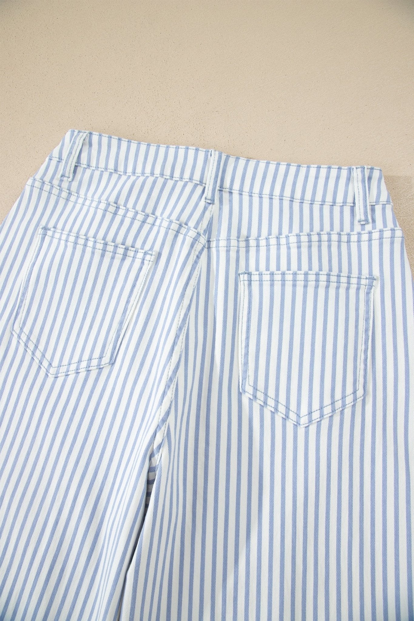 Stripe Denim High Waist Barrel Leg Jeans - Rooted & Reckless Co.