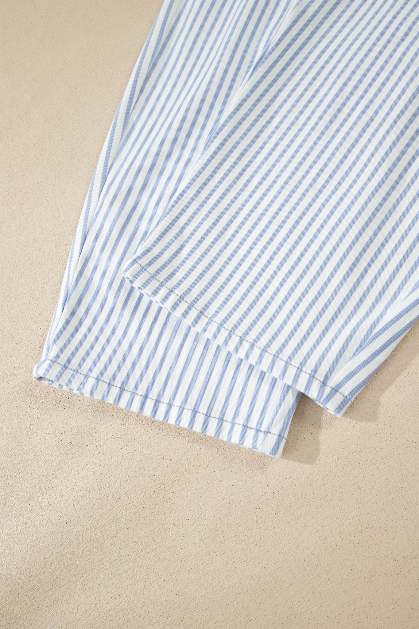 Stripe Denim High Waist Barrel Leg Jeans - Rooted & Reckless Co.
