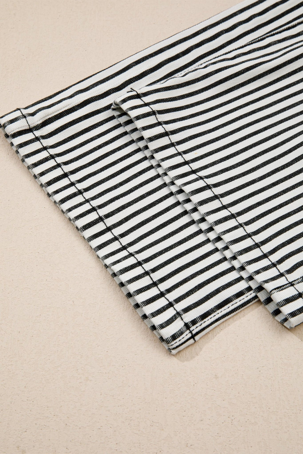 Stripe Denim High Waist Patch Pocket Jeans - Rooted & Reckless Co.