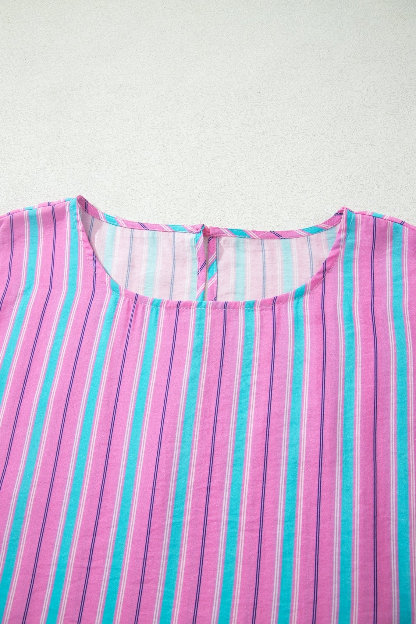 Stripe Dolman Short Sleeve Blouse & Short Set - Rooted & Reckless Co.