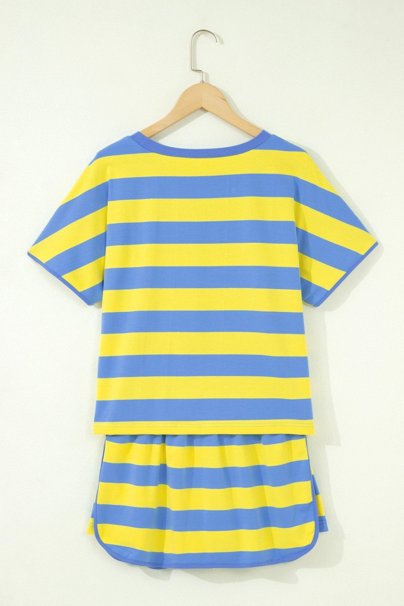 Stripe Dolman Tee & Drawstring Skort Set - Rooted & Reckless Co.