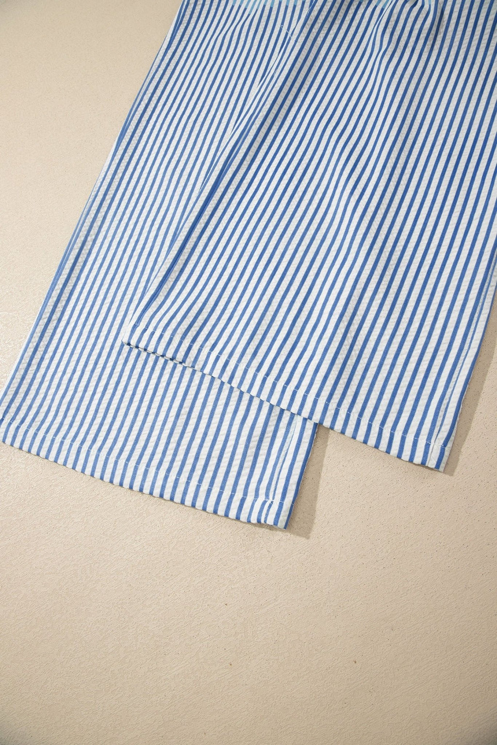 Stripe Drawstring Elastic Waist Wide Leg Pants - Rooted & Reckless Co.