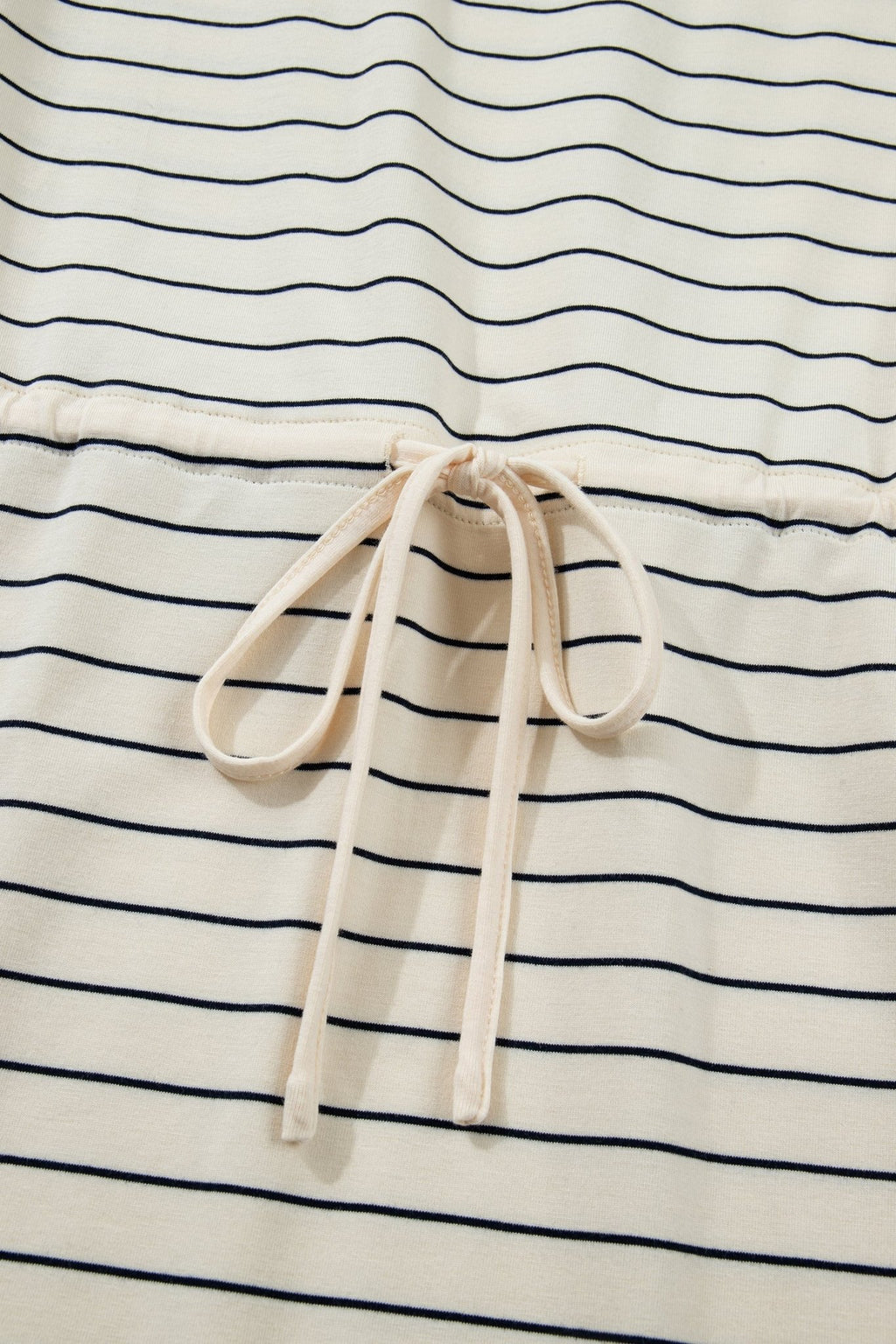 Stripe Drawstring Waist Pocketed Mini Dress - Rooted & Reckless Co.