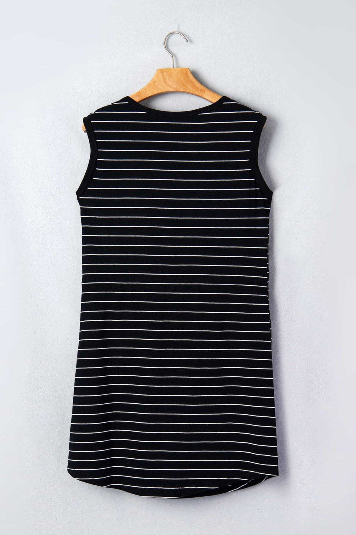 Stripe Drawstring Waist Pocketed Mini Dress - Rooted & Reckless Co.