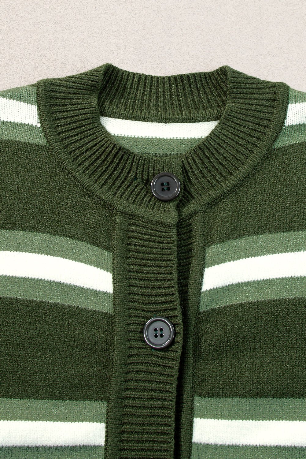 Stripe Drop Shoulder Buttoned Cardigan Sweater - Rooted & Reckless Co.