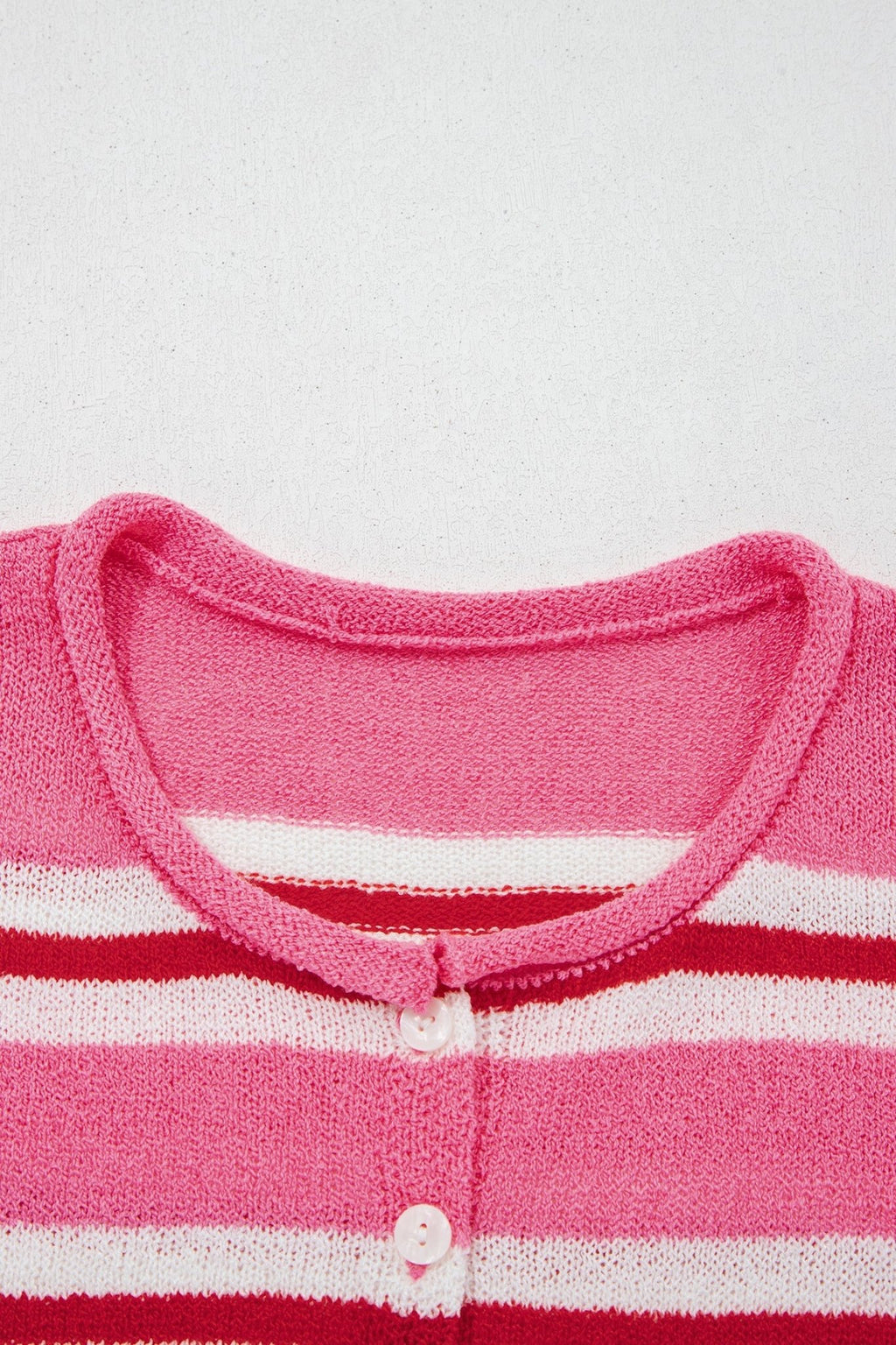 Stripe Drop Shoulder Buttoned Knit Cardigan - Rooted & Reckless Co.