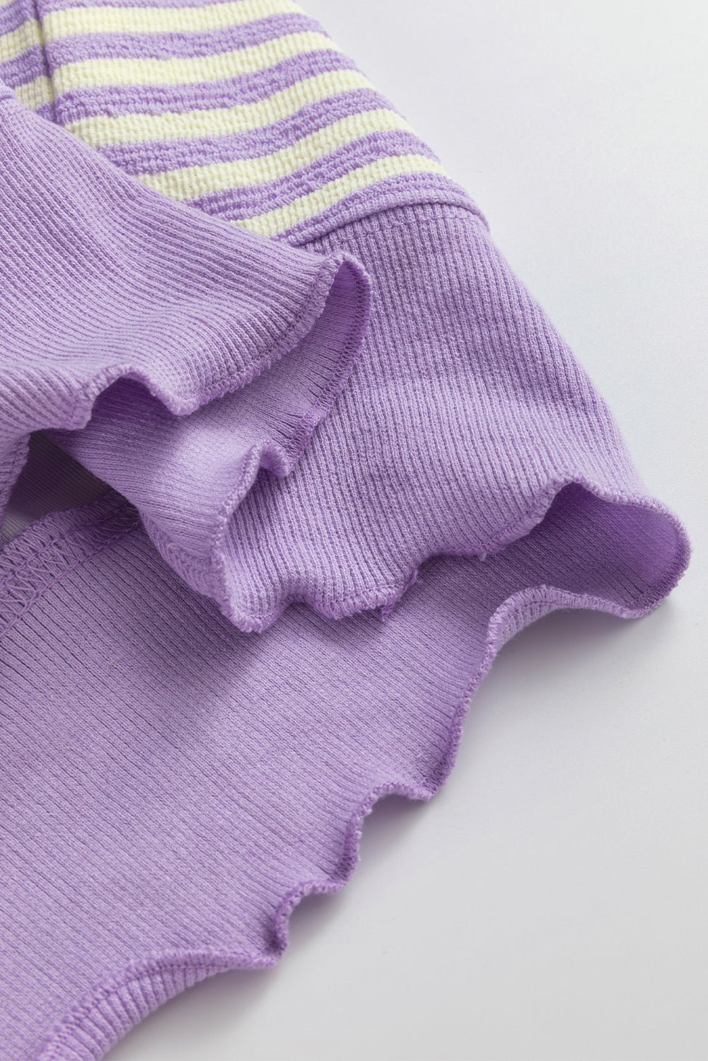 Stripe Drop Shoulder Long Sleeve Top - Rooted & Reckless Co.