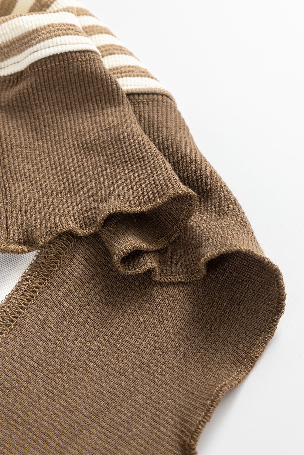 Stripe Drop Shoulder Long Sleeve Top - Rooted & Reckless Co.