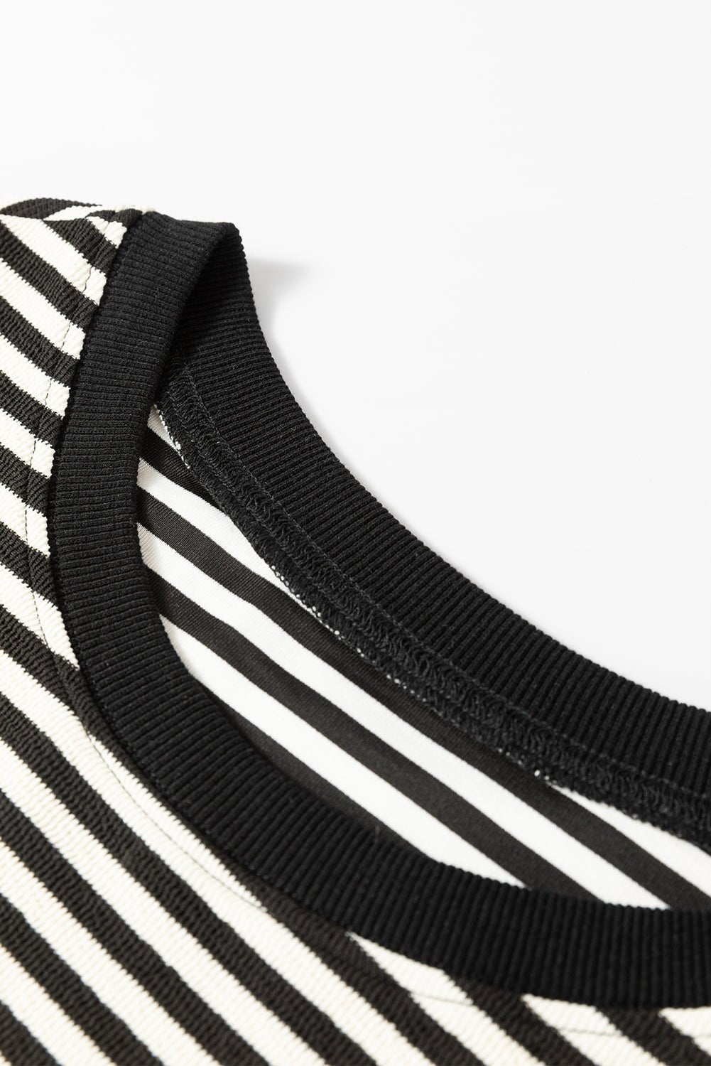 Stripe Drop Shoulder Long Sleeve Top - Rooted & Reckless Co.
