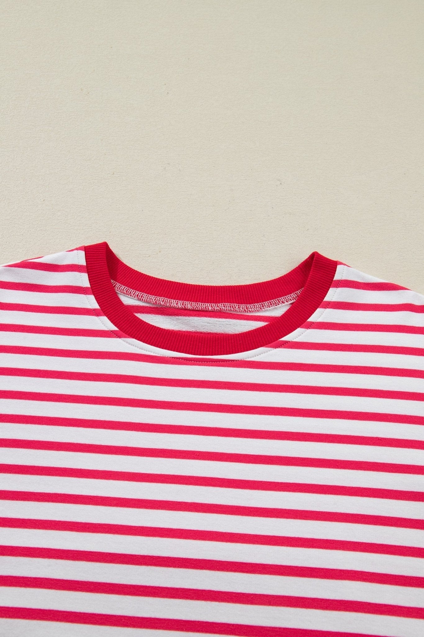 Stripe Drop Shoulder Short Sleeve T-Shirt - Rooted & Reckless Co.