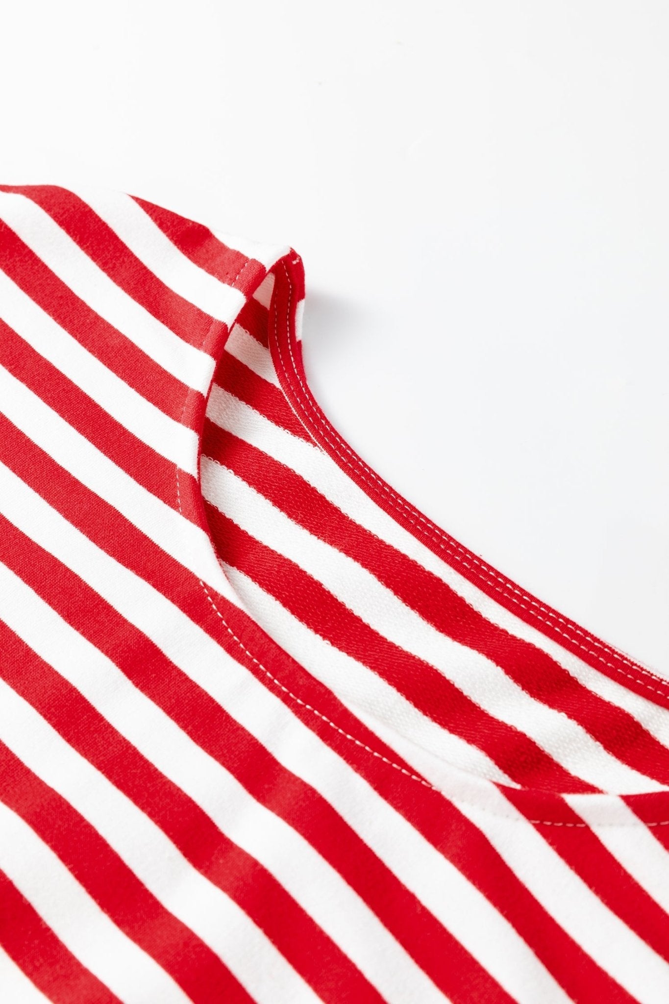 Stripe Drop Shoulder Top and Pants Lounge Set - Rooted & Reckless Co.