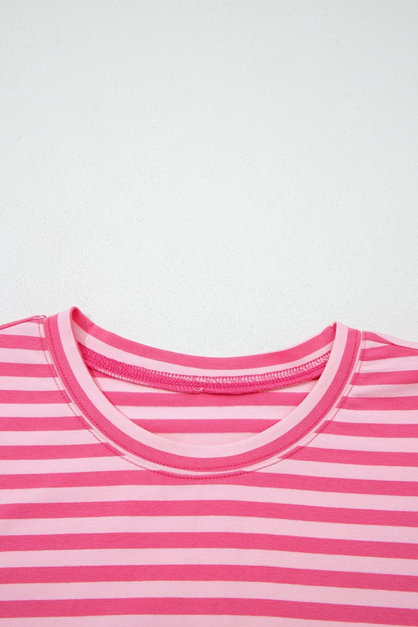 Stripe Drop Shoulder Top & Buttoned Pants Set - Rooted & Reckless Co.