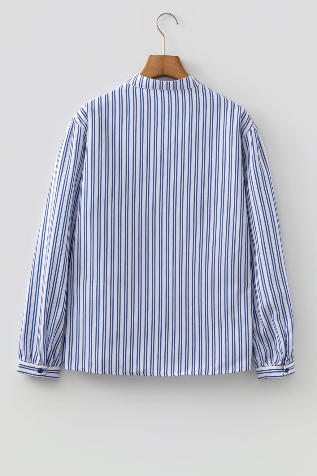 Stripe Embroidered Button Front Long Sleeve Shirt - Rooted & Reckless Co.