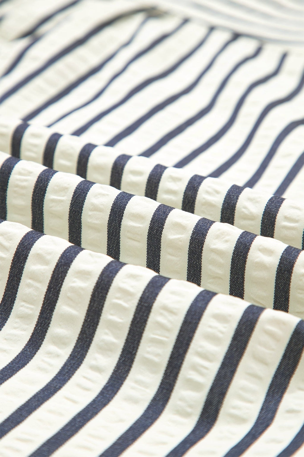 Stripe Floral Embroidered V-Neck 3/4 Sleeve Blouse - Rooted & Reckless Co.