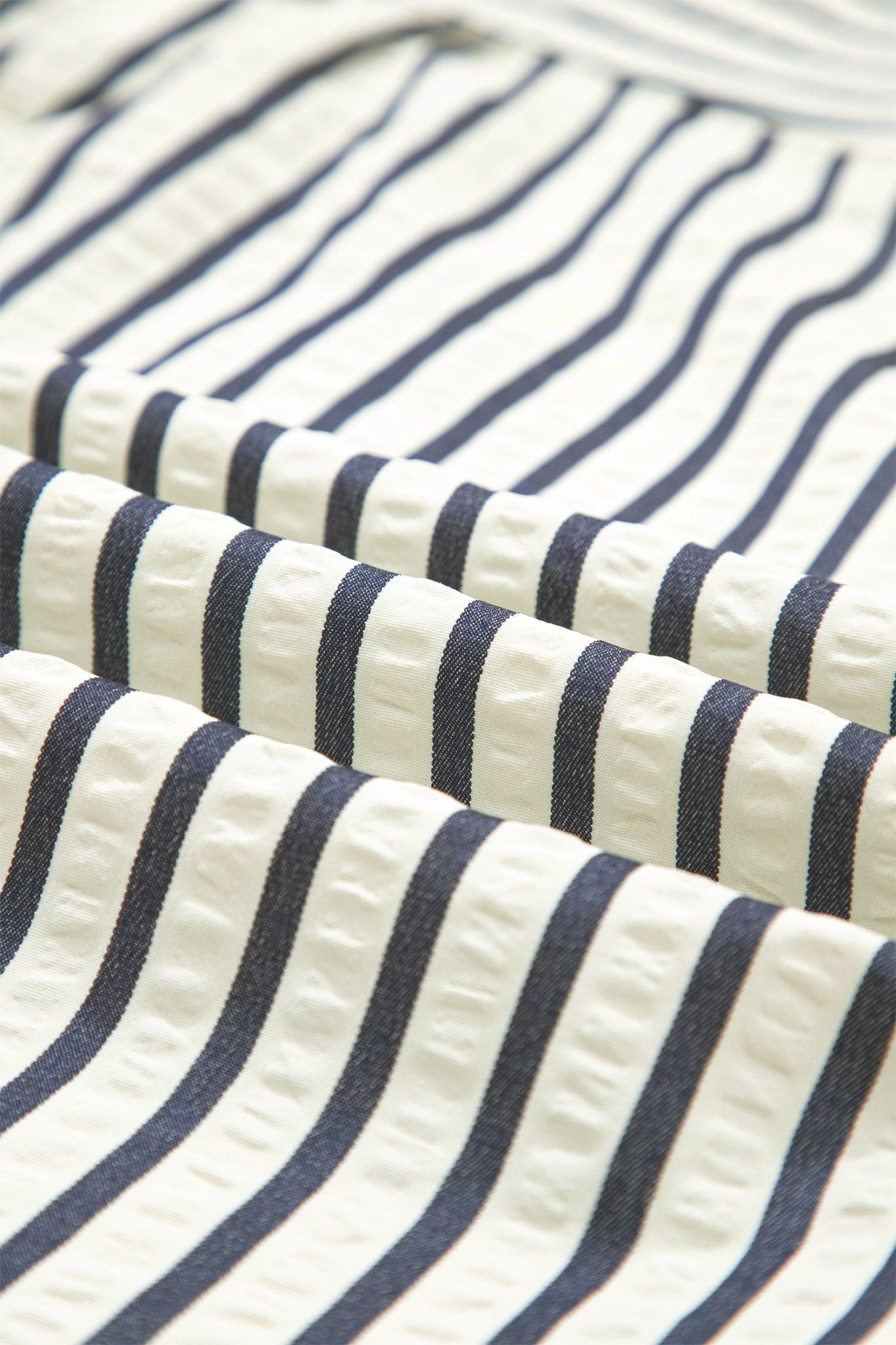 Stripe Floral Embroidered V-Neck 3/4 Sleeve Blouse - Rooted & Reckless Co.