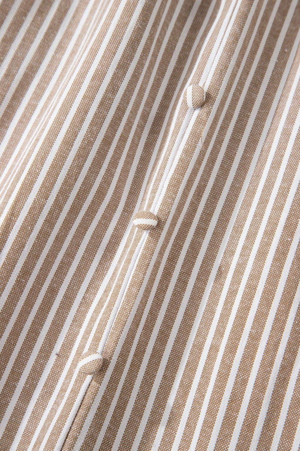 Stripe Flutter Sleeve Buttoned V-Neck Maxi Dress - Rooted & Reckless Co.