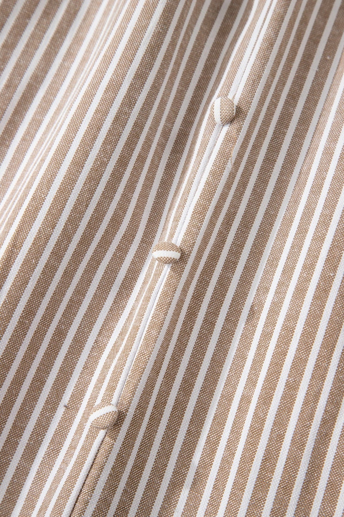 Stripe Flutter Sleeve Buttoned V-Neck Maxi Dress - Rooted & Reckless Co.