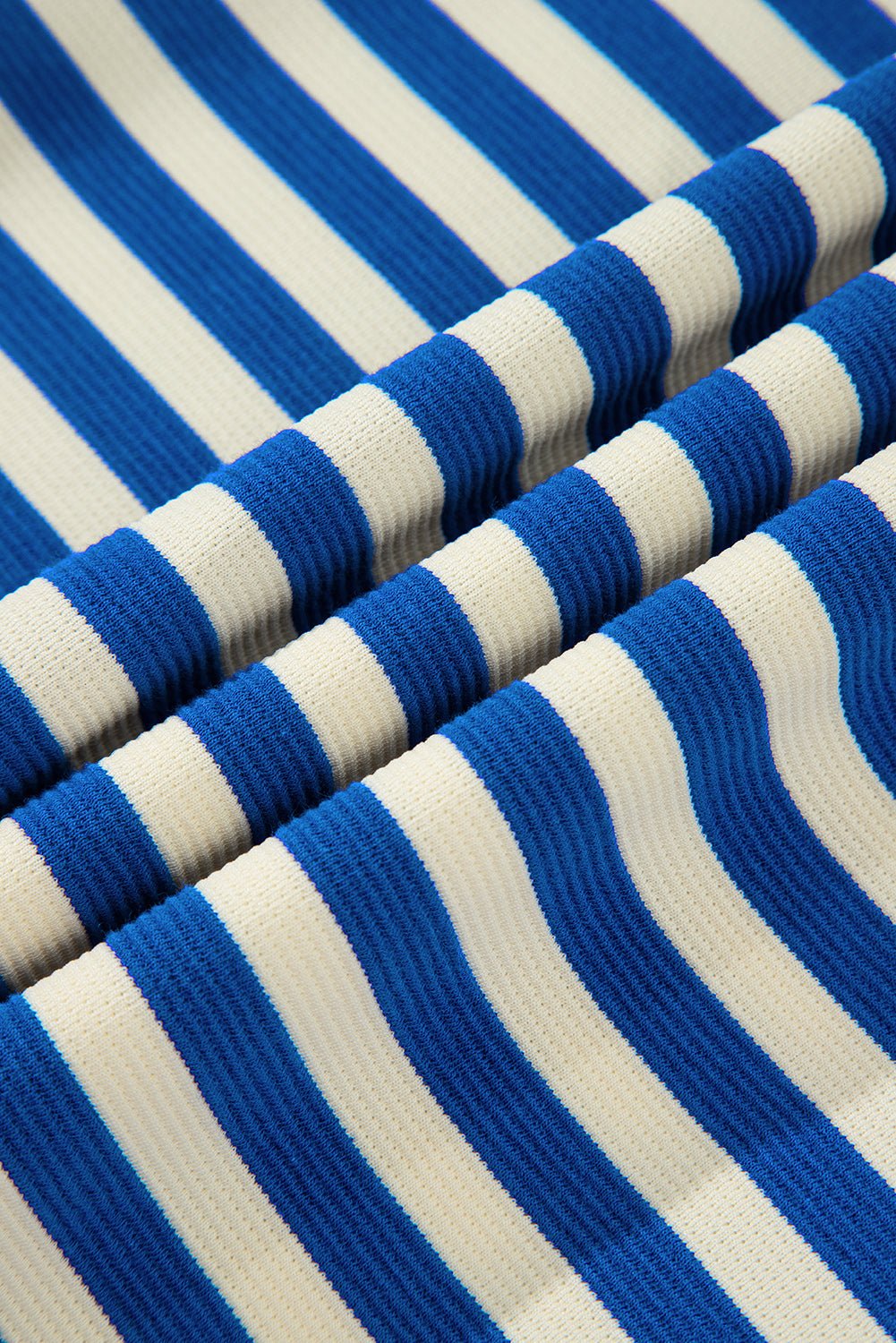 Stripe Flutter Sleeve Contrast Collar Mini Dress - Rooted & Reckless Co.