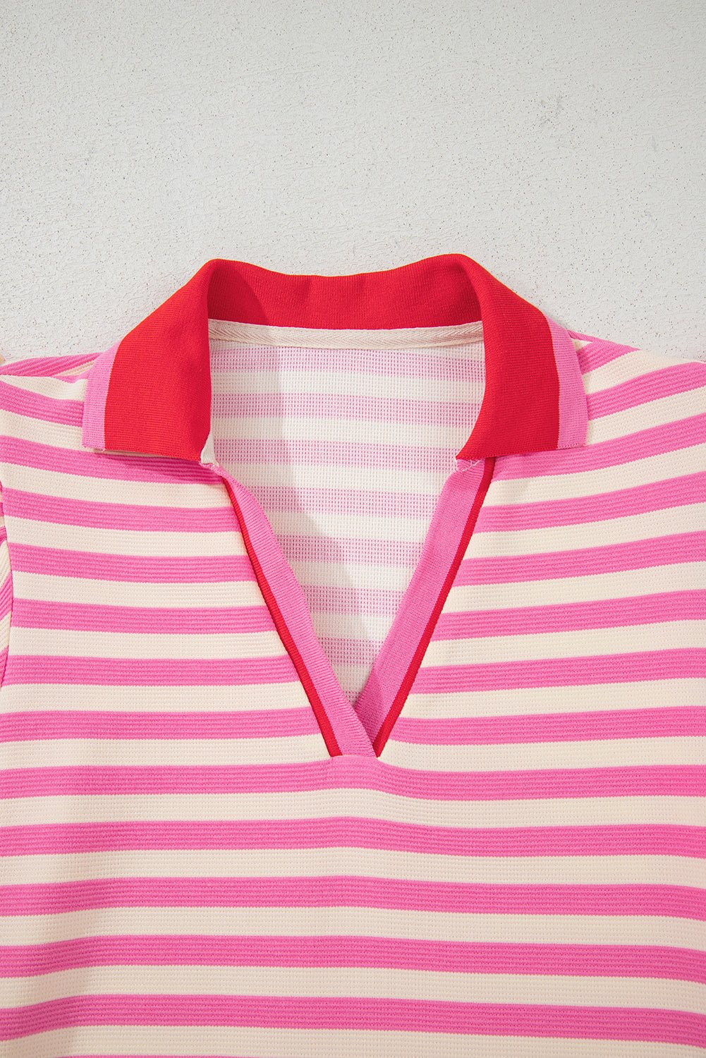 Stripe Flutter Sleeve Contrast Collar Mini Dress - Rooted & Reckless Co.