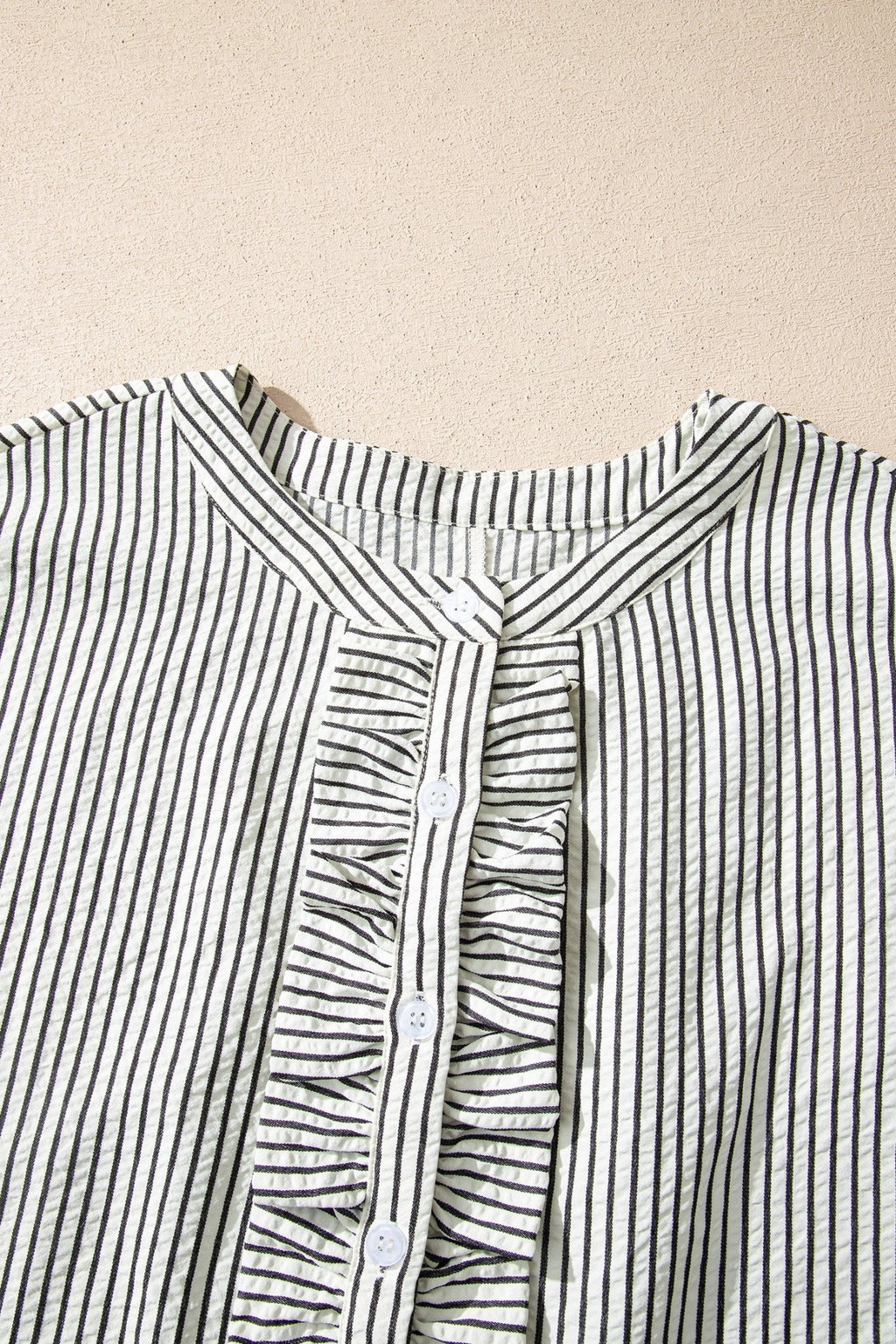 Stripe Frilled Half Buttoned Maxi Dress - Rooted & Reckless Co.