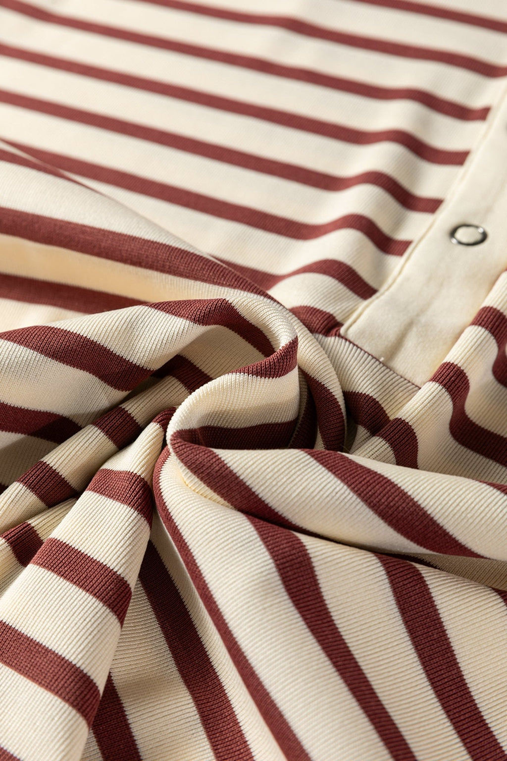 Stripe Half Buttoned Short Sleeve Top - Rooted & Reckless Co.