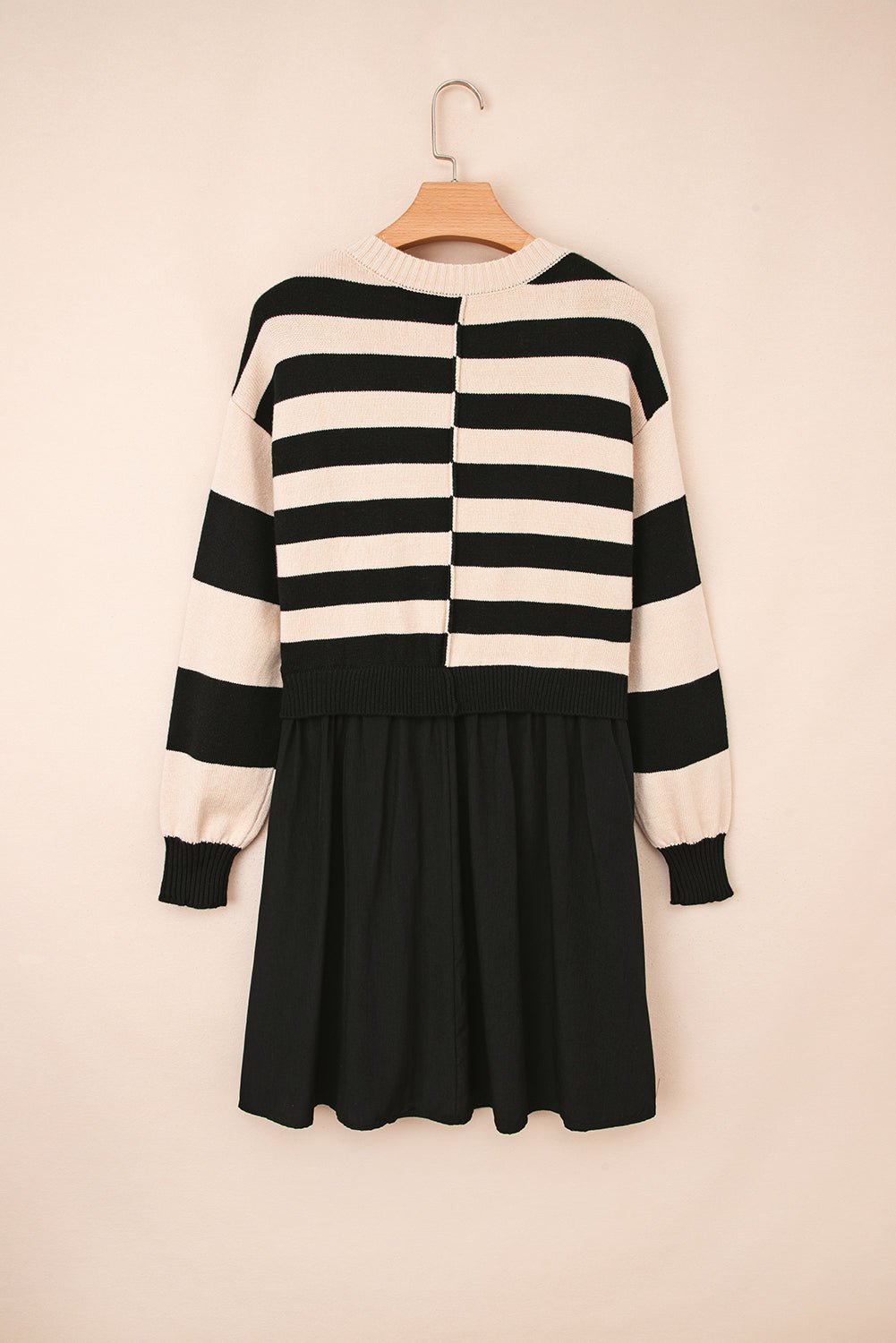 Stripe Knit Colorblock Sweater Mini Dress - Rooted & Reckless Co.