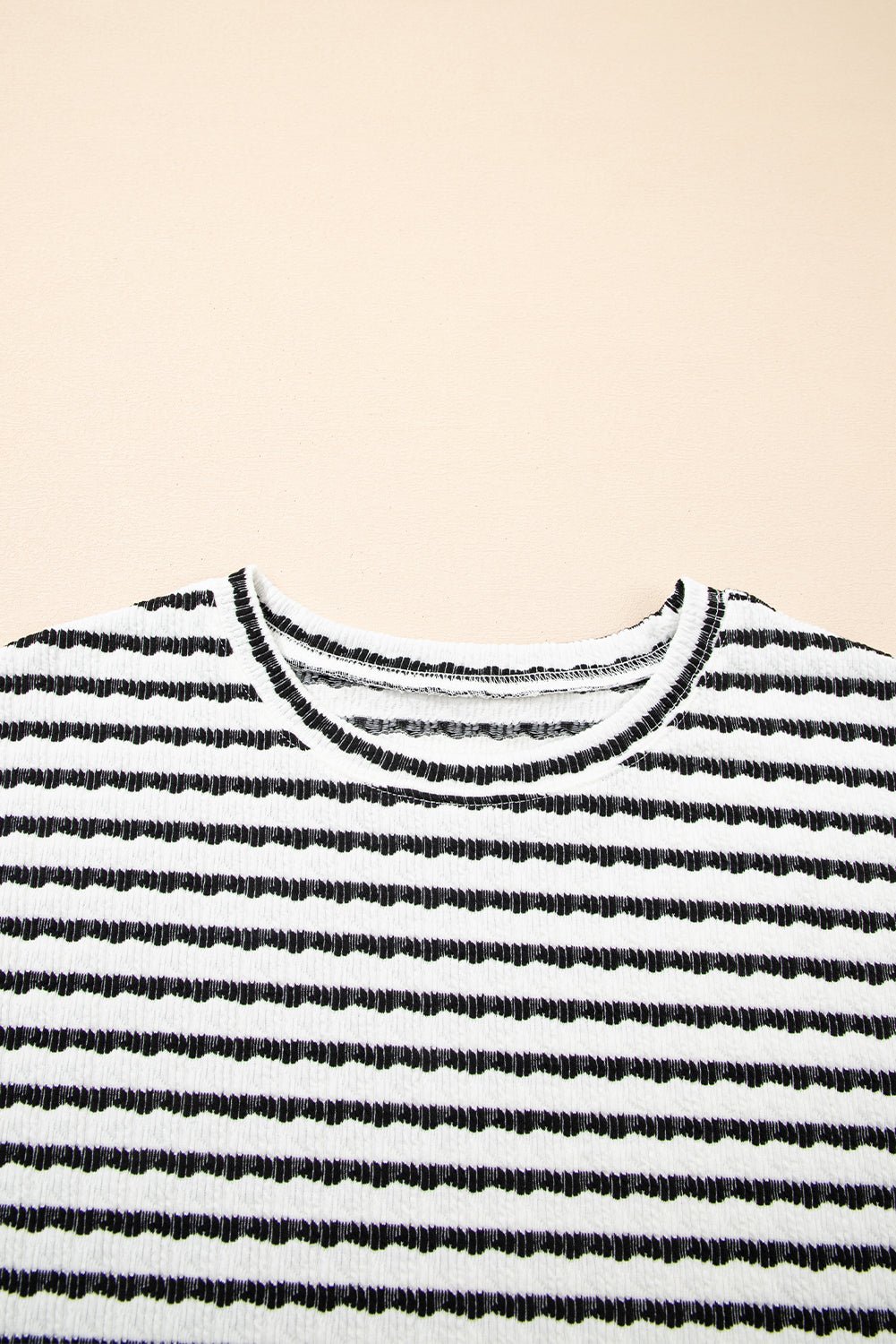 Stripe Knitted Top & Drawstring Shorts Set - Rooted & Reckless Co.