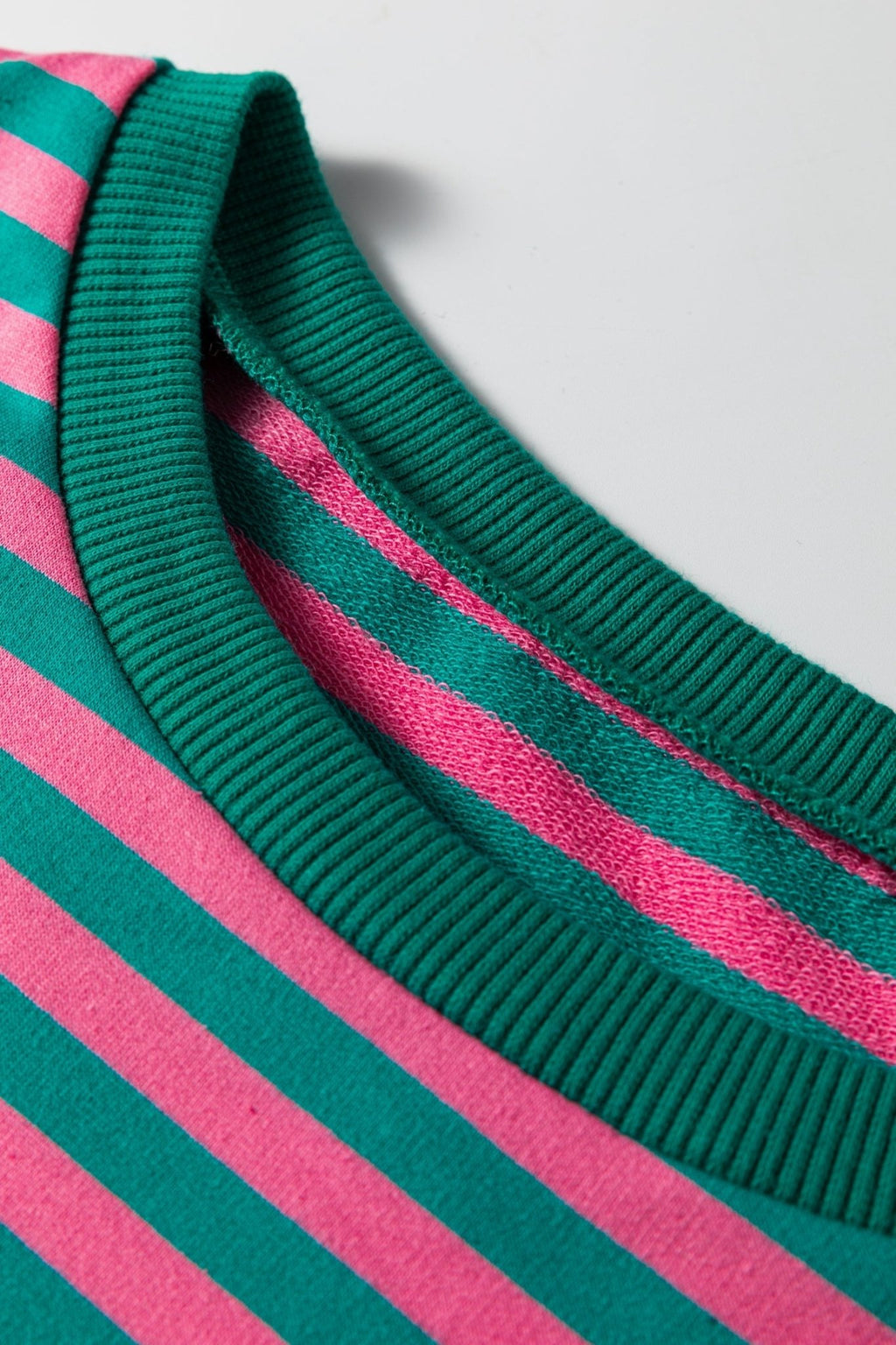 Stripe Lace Trim 3/4 Sleeve Top - Rooted & Reckless Co.