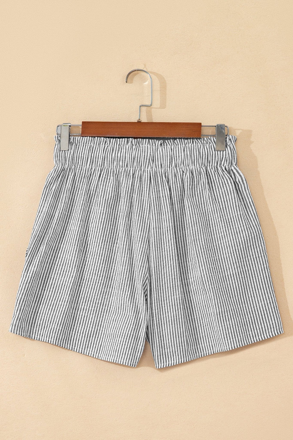 Stripe Lace-Up Elastic Waist Pocketed Shorts - Rooted & Reckless Co.