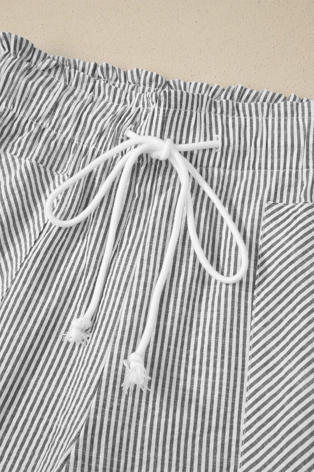 Stripe Lace-Up Elastic Waist Pocketed Shorts - Rooted & Reckless Co.