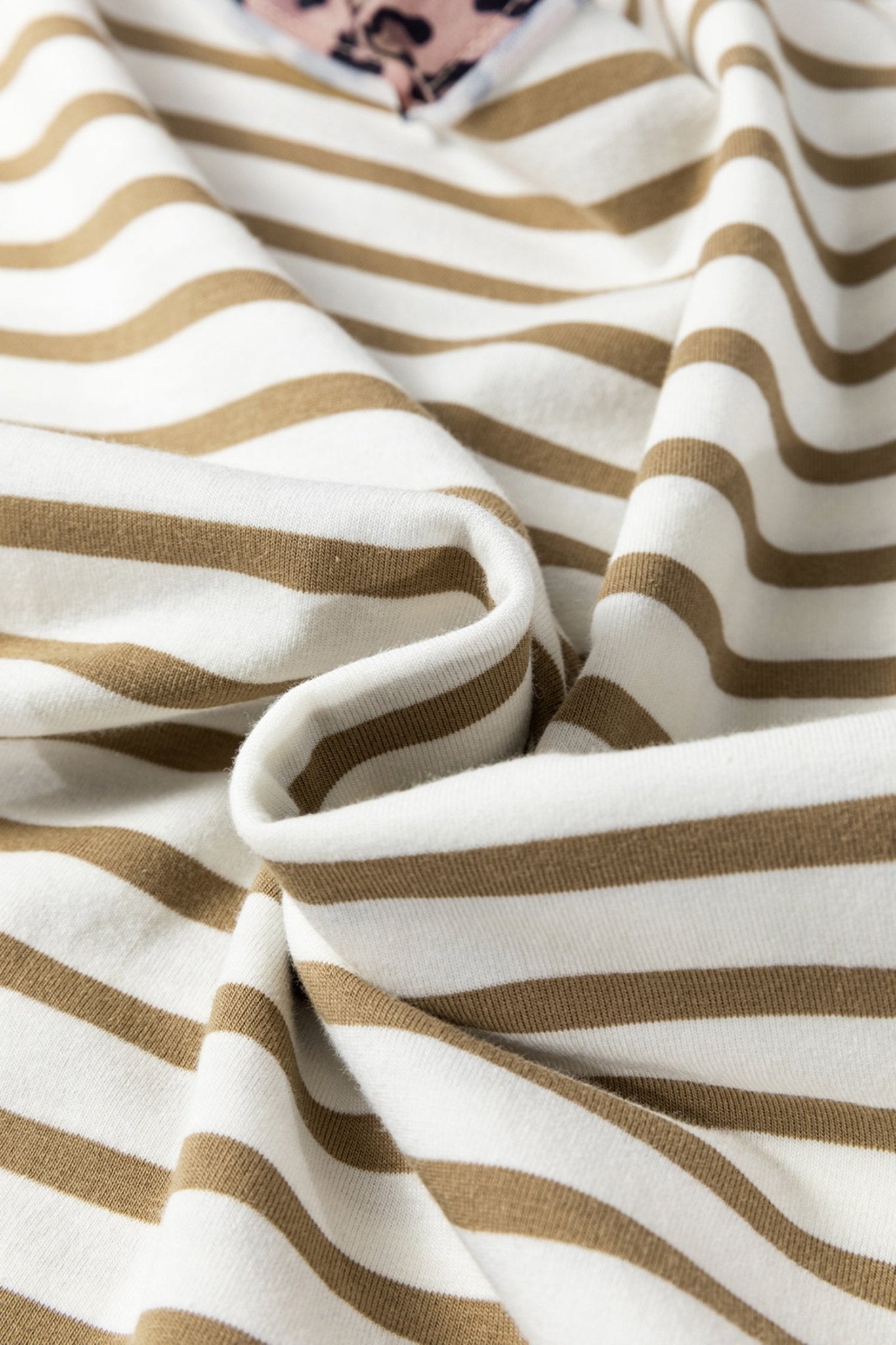 Stripe Leopard Patchwork Round Neck T-Shirt - Rooted & Reckless Co.