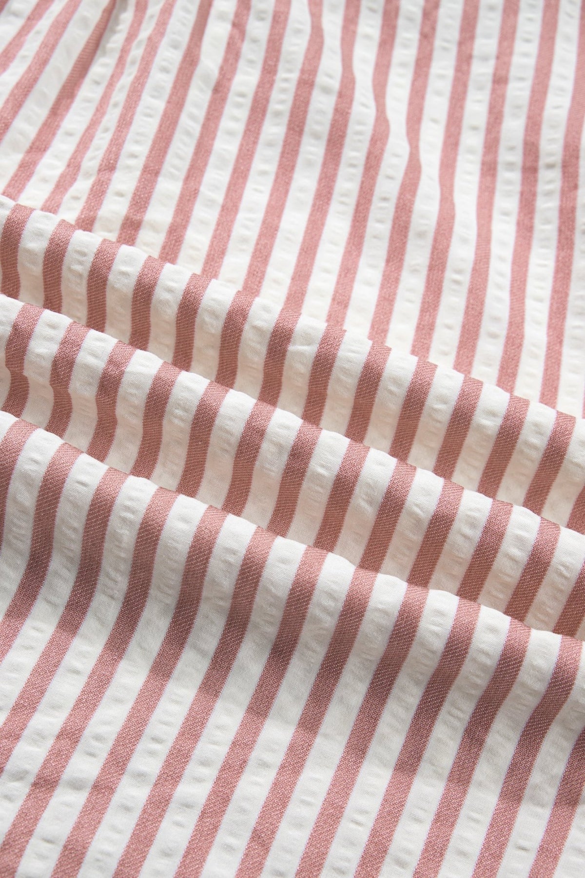 Stripe Leopard Trim V-Neck Buttoned Short Sleeve Shirt - Rooted & Reckless Co.