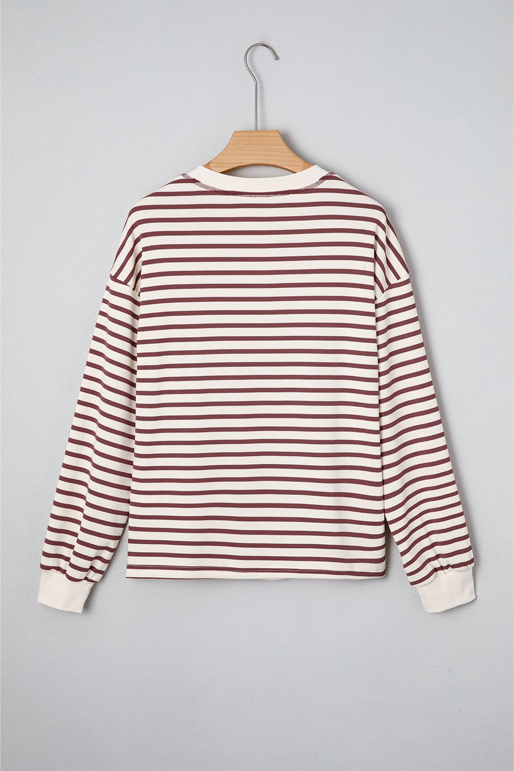 Stripe Long Sleeve Henley Top - Rooted & Reckless Co.