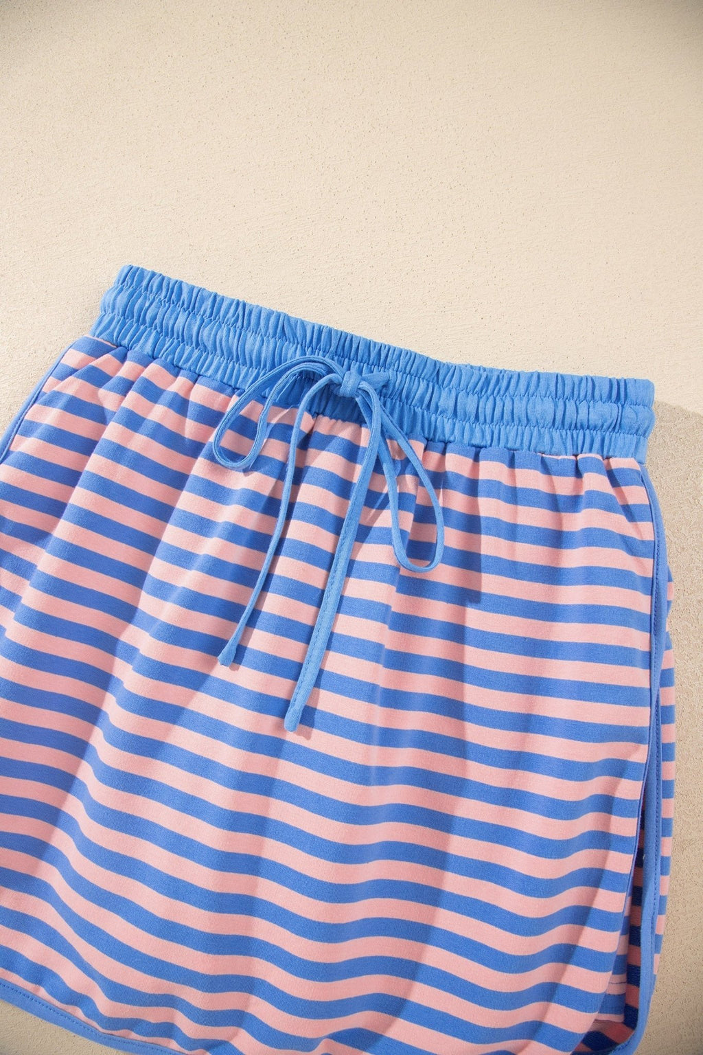 Stripe Long Sleeve Pullover & Drawstring Skort Set - Rooted & Reckless Co.