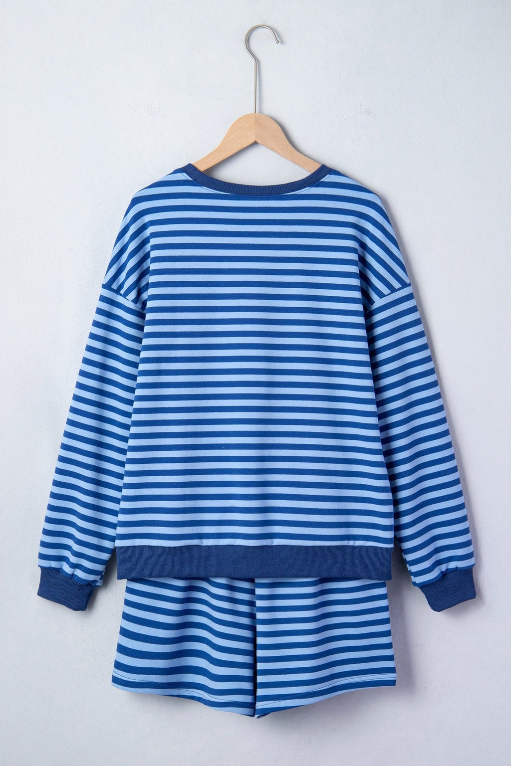 Stripe Long Sleeve Pullover & Shorts Set - Rooted & Reckless Co.