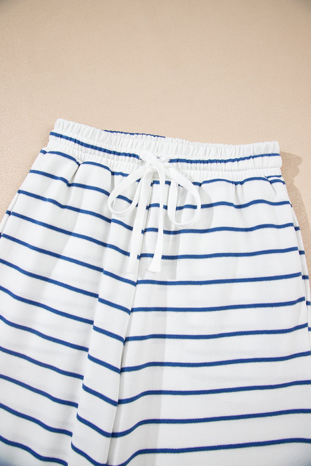 Stripe Long Sleeve Top and Drawstring Pants Set - Rooted & Reckless Co.
