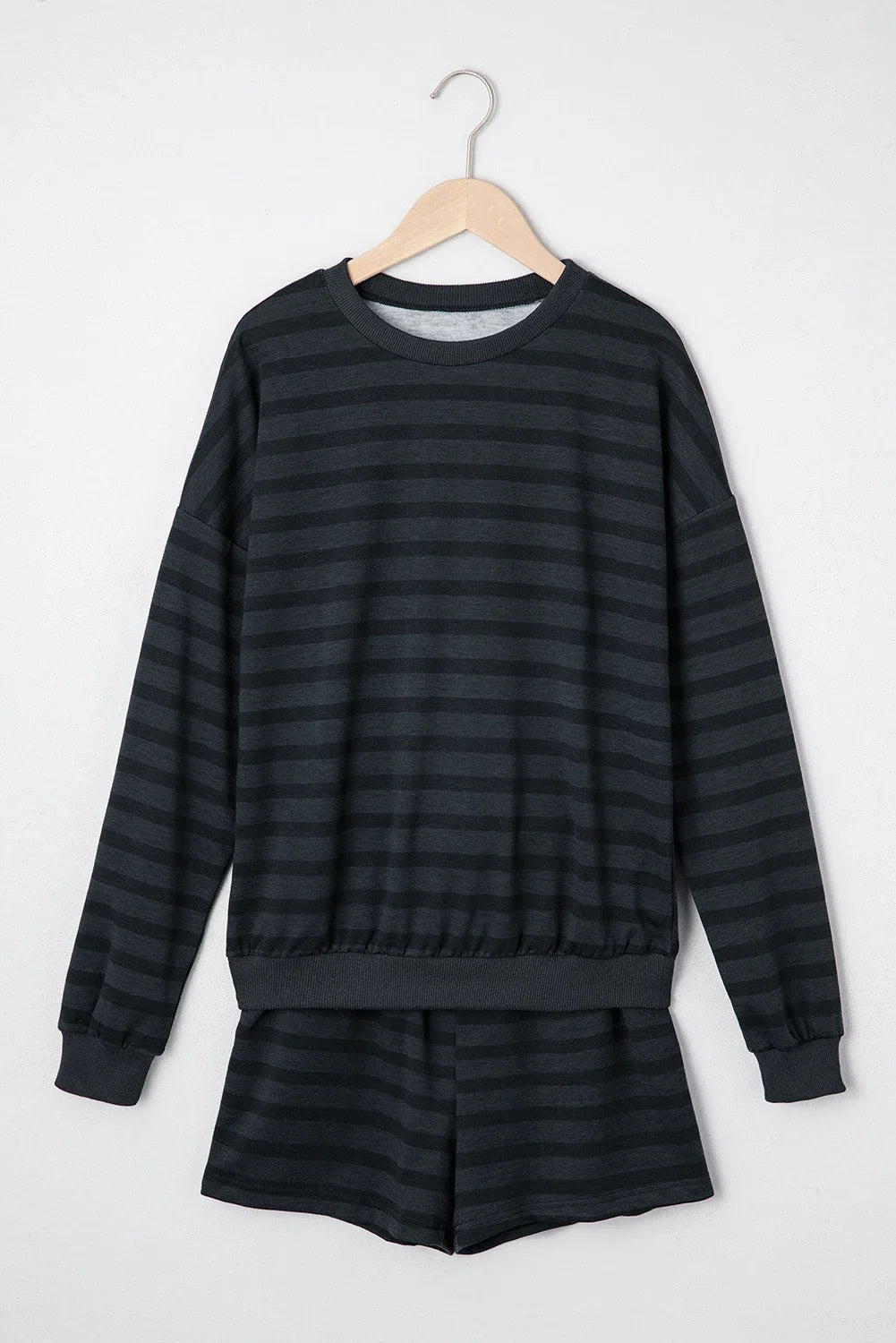 Stripe Long Sleeve Top & Shorts Set - Rooted & Reckless Co.