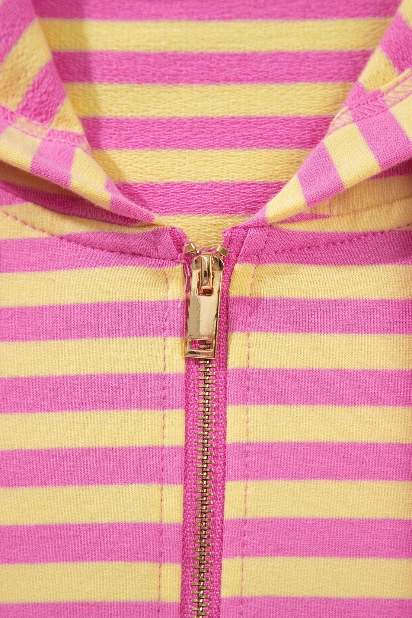 Stripe Long Sleeve Zip-Up Hoodie & Shorts Set - Rooted & Reckless Co.