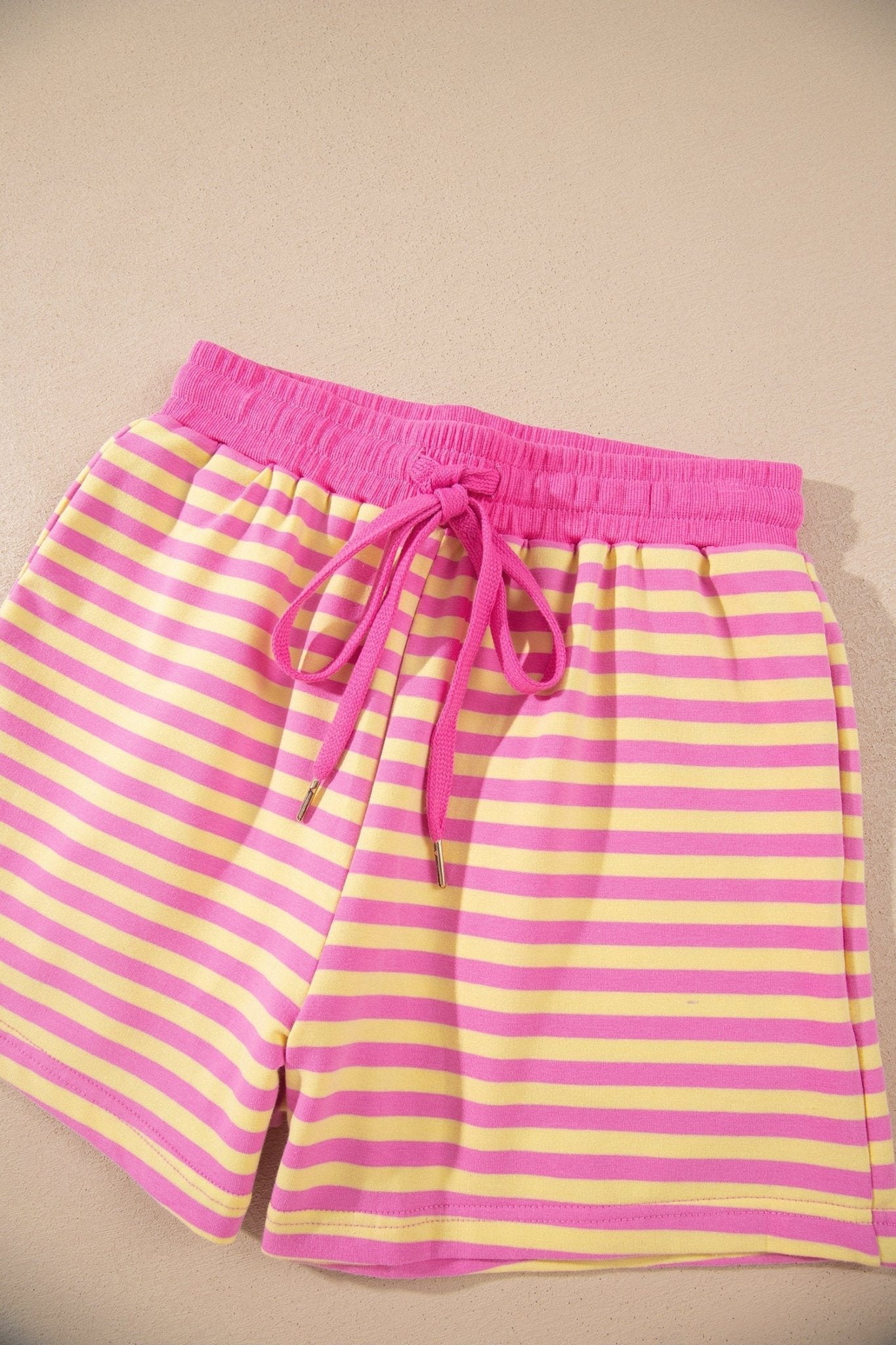 Stripe Long Sleeve Zip-Up Hoodie & Shorts Set - Rooted & Reckless Co.