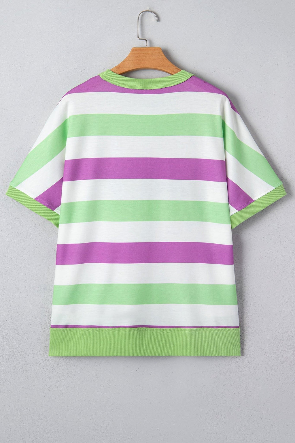 Stripe Lucky Clover Embroidered Dolman Sleeve Tee - Rooted & Reckless Co.