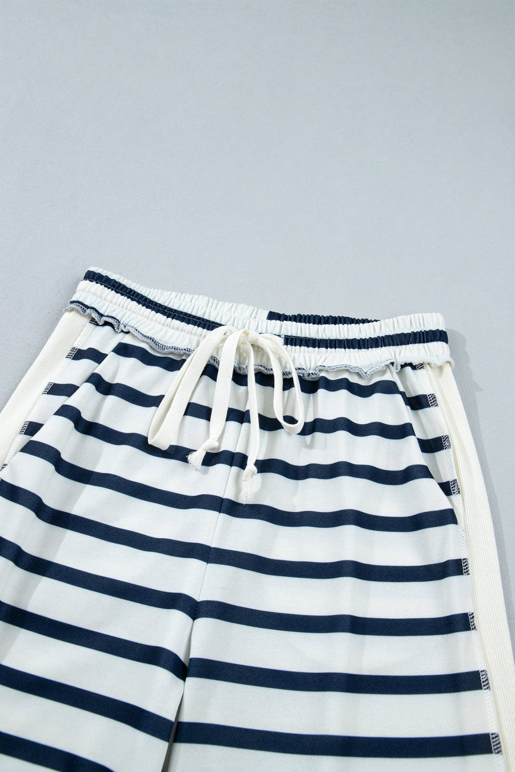 Stripe Mock Neck Top & Reverse Seam Pants Set - Rooted & Reckless Co.