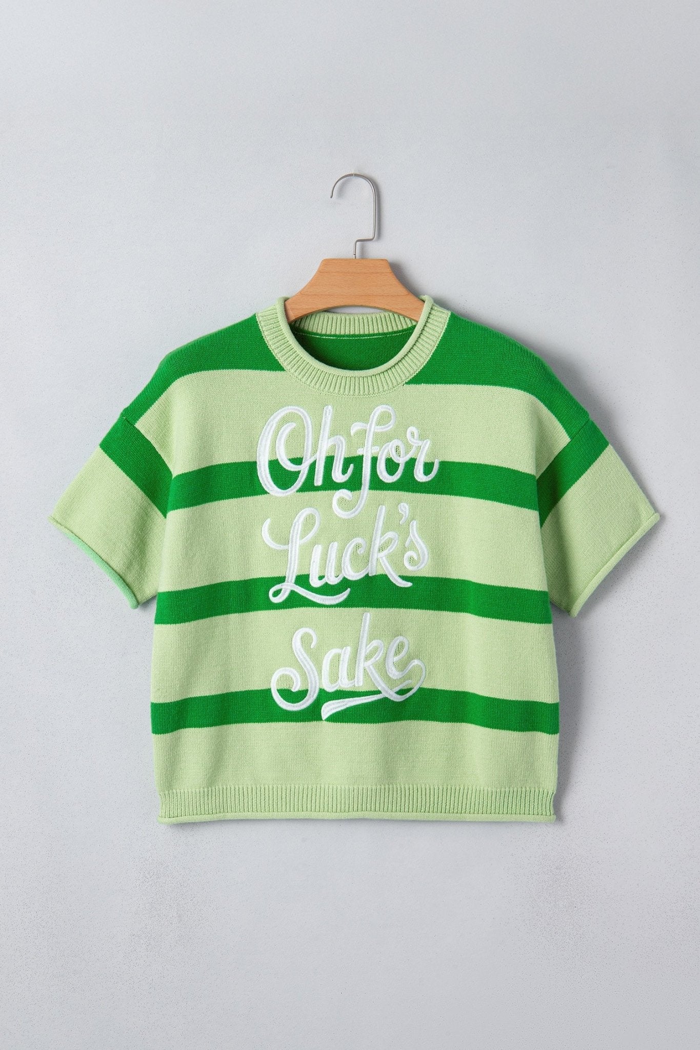 Stripe Oh for Luck’s Sake St Patrick Sweater - Rooted & Reckless Co.