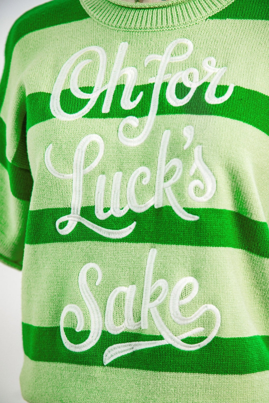 Stripe Oh for Luck’s Sake St Patrick Sweater - Rooted & Reckless Co.